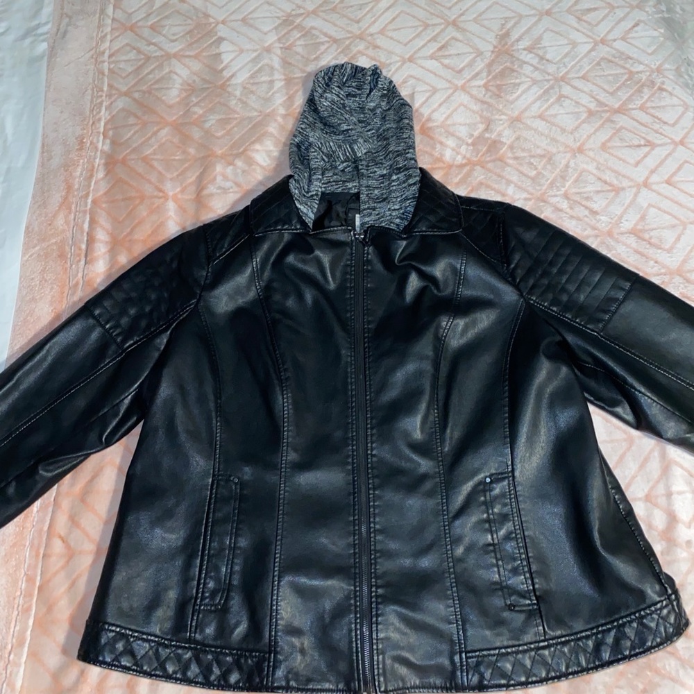 Black leather jacket